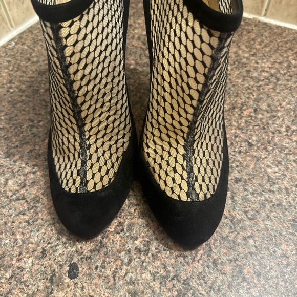 Christian Louboutin Shoes - Christian Louboutin Black Mesh Ankle booties (fits like us 7)